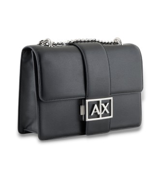 A|X Armani Exchange Czarna metalowa torba z logo