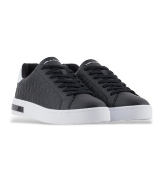 A|X Armani Exchange Svarta sneakers med crossoverlogotyp