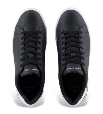 A|X Armani Exchange Svarta sneakers med crossoverlogotyp