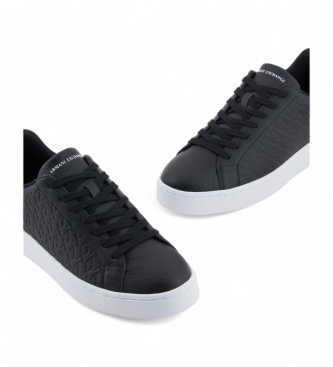 A|X Armani Exchange Svarta sneakers med crossoverlogotyp