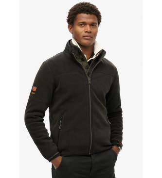 Superdry Forro polar con cremallera integral Active negro