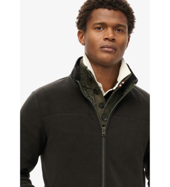 Superdry Forro polar con cremallera integral Active negro