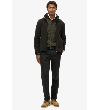 Superdry Forro polar con cremallera integral Active negro