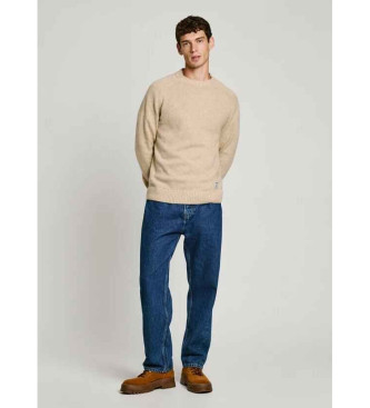 Pepe Jeans Jersey punto fit regular beige