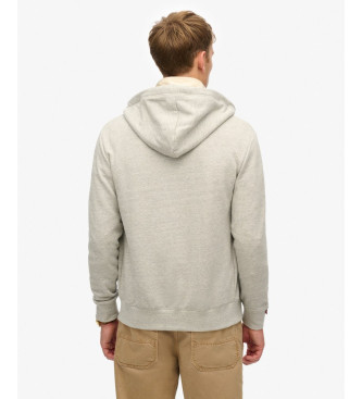 Superdry Kapuzensweatshirt mit Rei�verschluss und Logo Essential grau