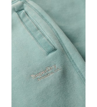 Superdry Pantal�n Jogger de bajos el�sticos con logotipo Essential azul