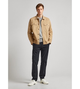 Pepe Jeans Pantalon chino slim en serg� noir