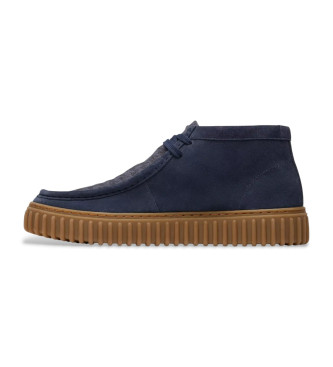 Clarks Stivaletti alla caviglia in pelle blu navy Torhill Hi 