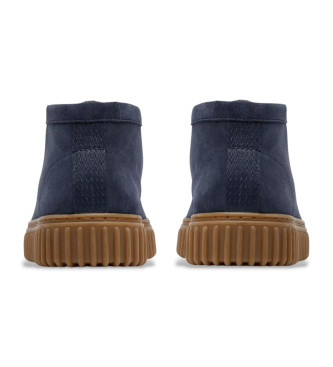 Clarks Stivaletti alla caviglia in pelle blu navy Torhill Hi 