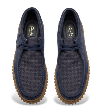 Clarks Stivaletti alla caviglia in pelle blu navy Torhill Hi 