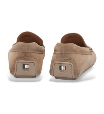BOSS Noel Leder Mokassins braun