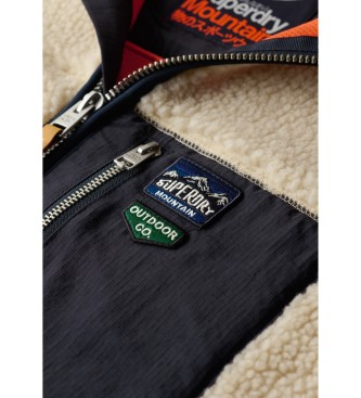 Superdry Beżowa kamizelka z polaru