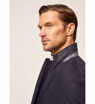 Hackett London Costume Laine anti-froissage marine