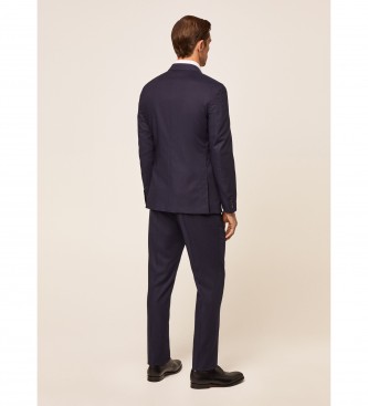 Hackett London Costume Laine anti-froissage marine