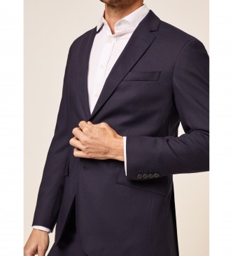 Hackett London Costume Laine anti-froissage marine