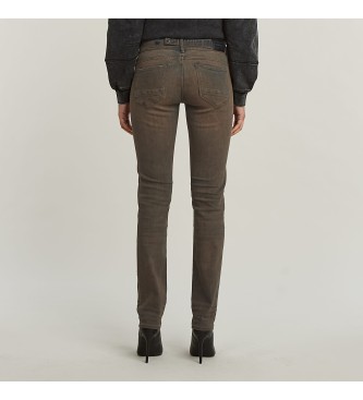 G-Star Jeansy Midge Slim Straight brązowe