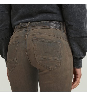 G-Star Jeansy Midge Slim Straight brązowe