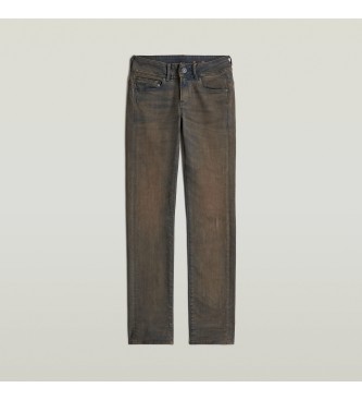 G-Star Jeansy Midge Slim Straight brązowe