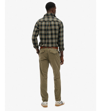 Superdry Chino Utility-byxor m�rkbrun