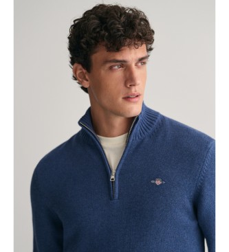 Gant Maglione casual blu navy con mezza zip