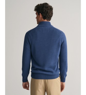 Gant Maglione casual blu navy con mezza zip