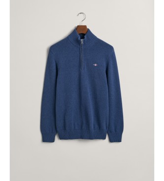 Gant Maglione casual blu navy con mezza zip