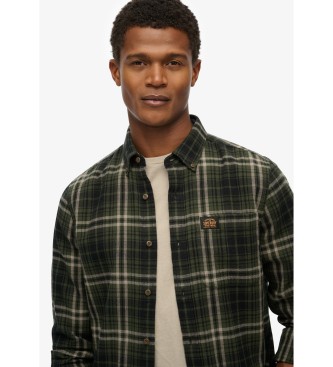 Superdry Camisa verde lenhador