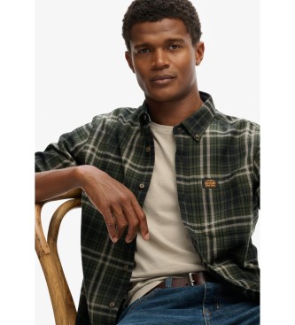 Superdry Camisa verde lenhador