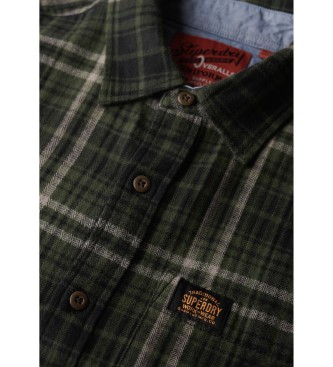 Superdry Camisa verde lenhador