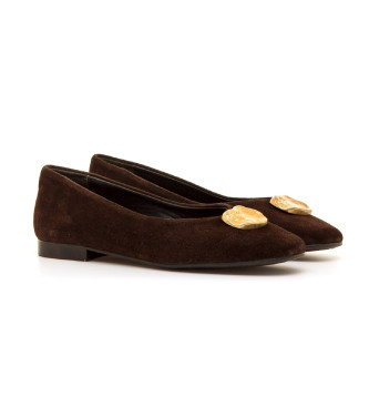 MTNG Camile chaussures en cuir marron