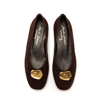 MTNG Camile chaussures en cuir marron