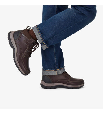 Clarks Botas de couro Spypath Hi GTX Castanho