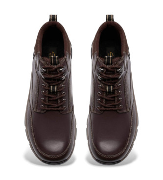 Clarks Botas de couro Spypath Hi GTX Castanho
