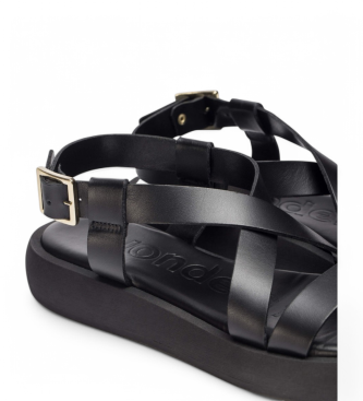 Wonders Sandales en cuir Austra Noir
