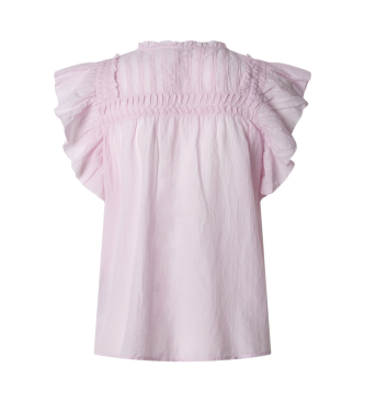 Pepe Jeans Blusa fluida Diallo cor-de-rosa