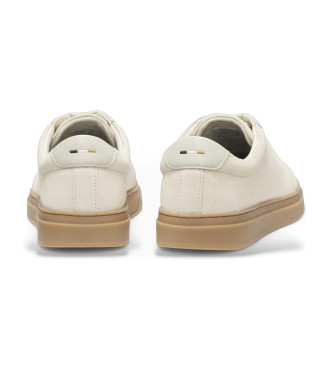 BOSS Baskets en cuir beige Kieran