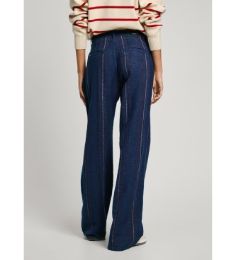 Pepe Jeans Dżinsy o luźnym kroju z niebieskim splotem