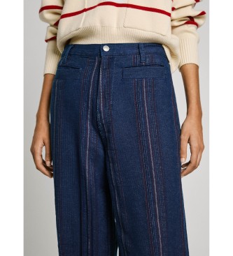 Pepe Jeans Dżinsy o luźnym kroju z niebieskim splotem