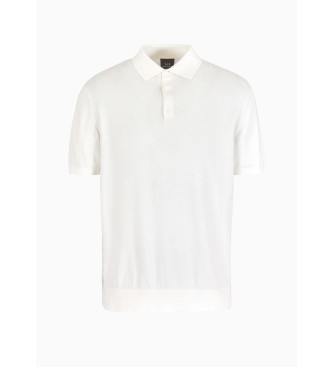 A|X Armani Exchange White knitted polo shirt