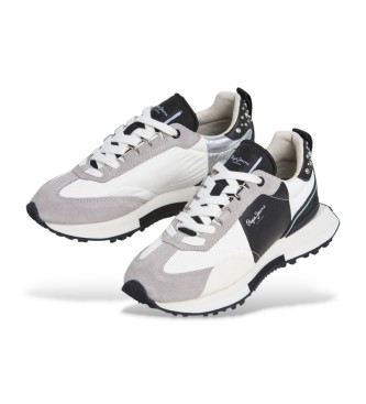 Pepe Jeans Sapatos Archer Court em pele cinzenta