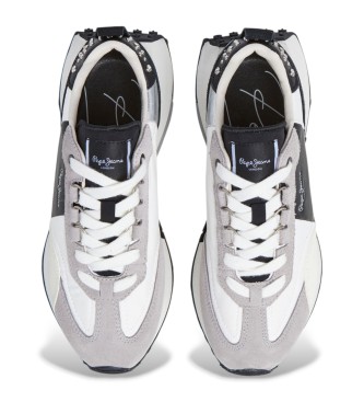 Pepe Jeans Sapatos Archer Court em pele cinzenta