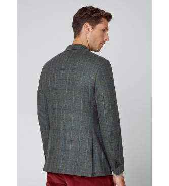Hackett London Blazer Green Cash Tattersal