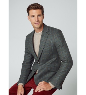 Hackett London Blazer Green Cash Tattersal
