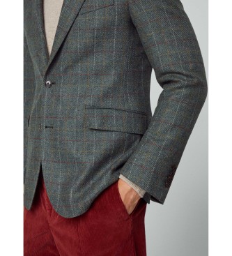 Hackett London Blazer Green Cash Tattersal