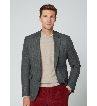 Hackett London Blazer Green Cash Tattersal