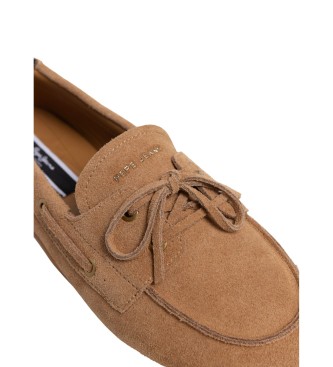 Pepe Jeans Noa Star Leather Moccasins brown