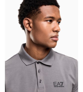 EA7 Core Identity grijs poloshirt