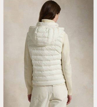 Polo Ralph Lauren Gilet pliable hydrofuge blanc crème