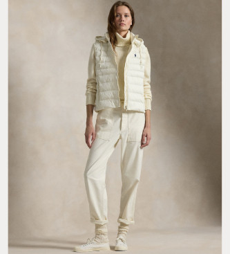 Polo Ralph Lauren Gilet pliable hydrofuge blanc crème