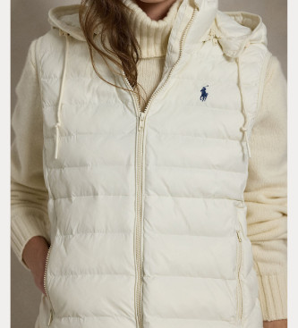 Polo Ralph Lauren Gilet pliable hydrofuge blanc crème
